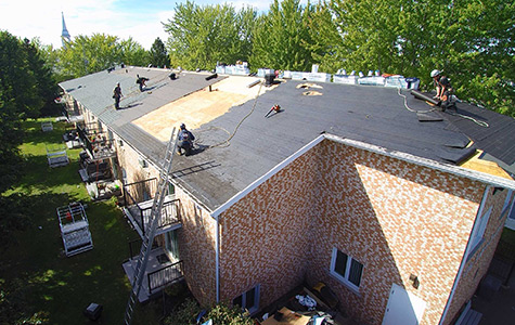 Installation réparation toiture bardeaux asphalte Drummondville